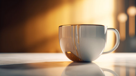cup of coffee. Illustration Generative AIの素材