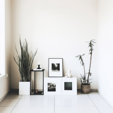 Minimalist background for post in social network. Illustration Generative AIの素材