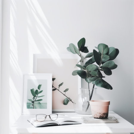 Minimalist background for post in social network. Illustration Generative AIの素材