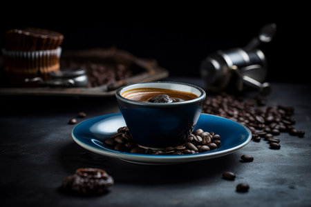 coffee dessert. Illustration Generative AIの素材