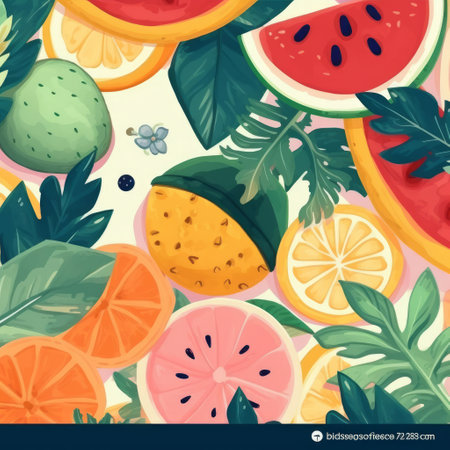 Minimalist summer background for social media post. Illustration Generative AIの素材