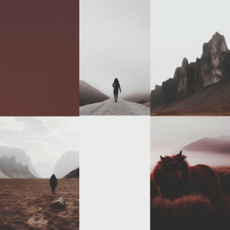 Minimalist background for post in social network. Illustration Generative AIの素材