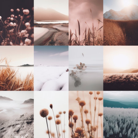 Minimalist summer background for social media post. Illustration Generative AIの素材