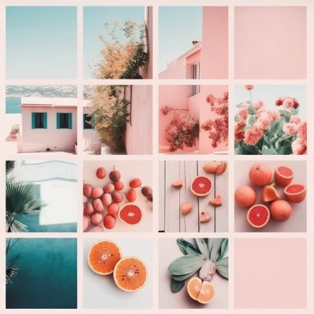 Minimalist background for post in social network. Illustration Generative AIの素材