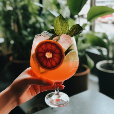 summer cocktail. Illustration Generative AIの素材