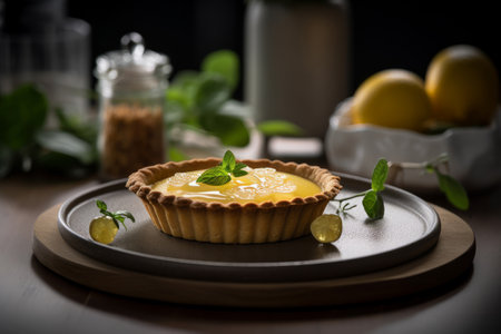 lemon tart. Illustration Generative AIの素材