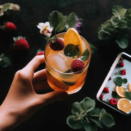 summer cocktail. Illustration Generative AIの素材