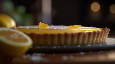 lemon tart. Illustration Generative AIの素材