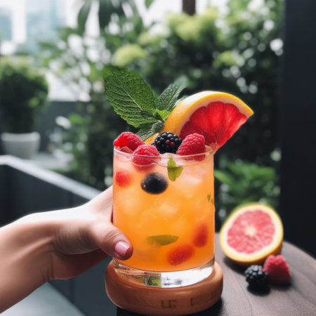 summer cocktail. Illustration Generative AIの素材