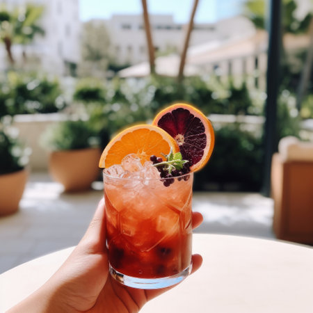 summer cocktail. Illustration Generative AIの素材