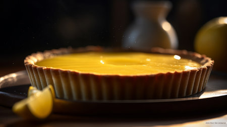 lemon tart. Illustration Generative AIの素材