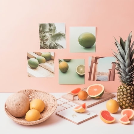 Minimalist background for post in social network. Illustration Generative AIの素材