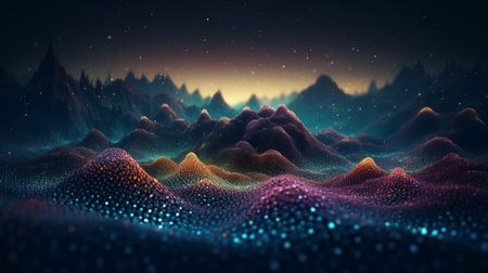 High tech futuristic computer graphics background, Illustration Generative AIの素材