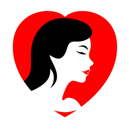 Woman face silhouette. Vector Illustrationのイラスト素材