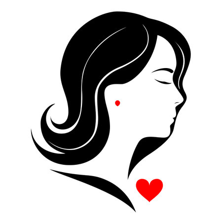 Woman face silhouette. Vector Illustrationのイラスト素材