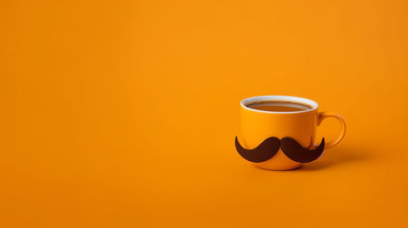 Happy Father's Day Background with Mug. Illustration Generative AIの素材