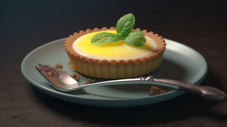Lemon Tart. Illustration Generative AIの素材