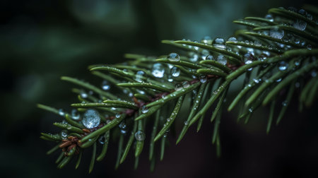 Fir branch. Illustration Generative AIの素材