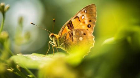 Butterfly on natural background. Illustration Generative AIの素材