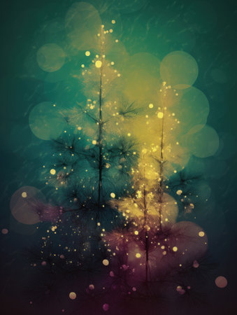 Christmas holiday green background. Illustration Generative AIの素材