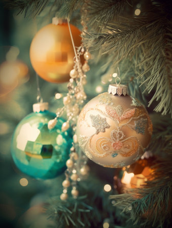 Christmas holiday green background. Illustration Generative AIの素材