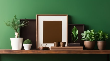 Frame mockup interior. Illustration Generative AIの素材
