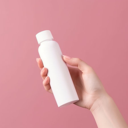 Cosmetic bottle mockup. Illustration Generative AIの素材
