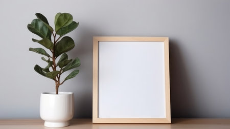 Frame mockup interior. Illustration Generative AIの素材