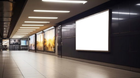 Billboard Mockup Template. Illustration Generative AIの素材