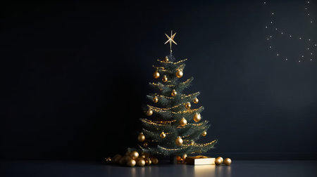 Merry Christmas Holiday Background. Illustration Generative AIの素材