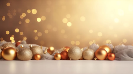 Merry Christmas Holiday Background. Illustration Generative AIの素材