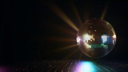 Disco ball background. Illustration Generative AIの素材
