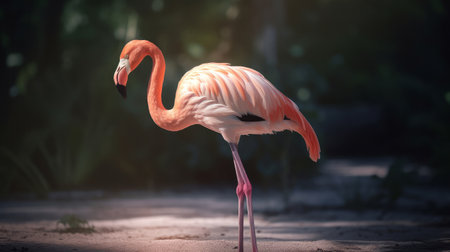 pink flamingos. Illustration Generative AIの素材