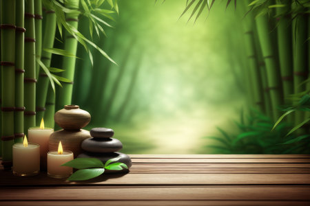natural spa background. Illustration Generative AIの素材