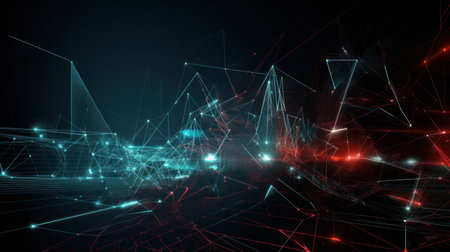 Abstract technology background. Illustration Generative AIの素材