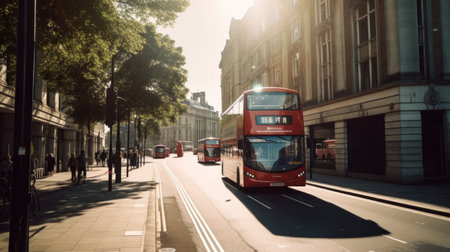 London street background. Illustration Generative AIの素材
