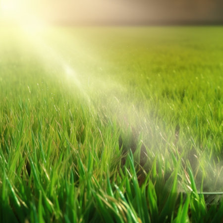 Grass system irrigation Illustration Generative AIの素材