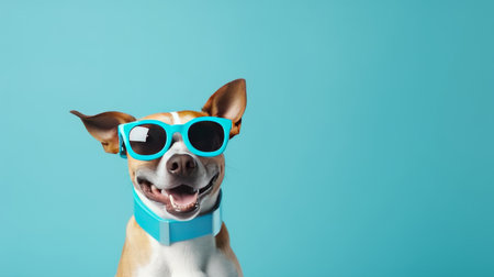 Cute birthday dog. Illustration Generative AIの素材