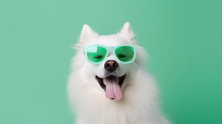 Cute birthday dog. Illustration Generative AIの素材