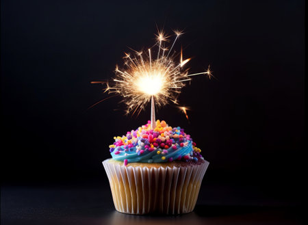 Cupcake background. Illustration Generative AIの素材