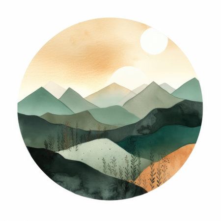 Boho style art. Illustration Generative AIの素材