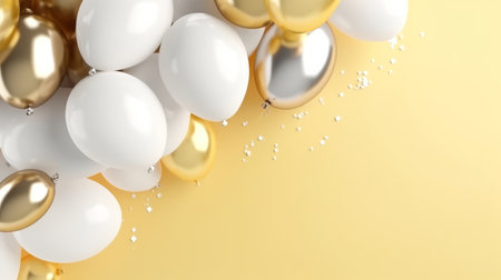 Balloon holiday background. Illustration Generative AIの素材