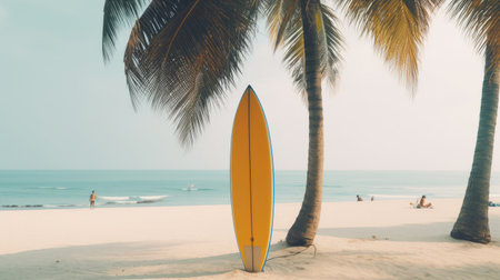 Surf board background. Illustration Generative AIの素材