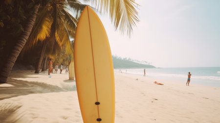 Surf board background. Illustration Generative AIの素材