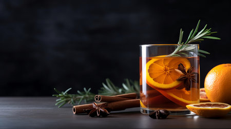 Hot tea background. Illustration Generative AIの素材