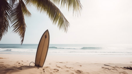 Surf board background. Illustration Generative AIの素材