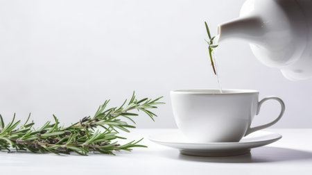 Hot tea background. Illustration Generative AIの素材