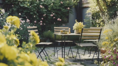 garden furniture. Illustration Generative AIの素材