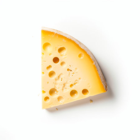 Piece of cheese isolated. Illustration Generative AIの素材