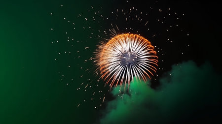 India holiday fireworks background. Illustration Generative AIの素材